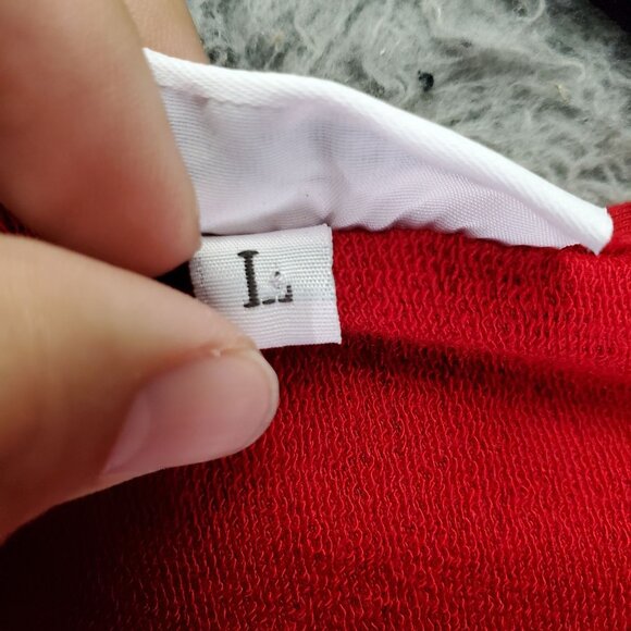 Bryn Walker Sweater Women’s Size Large Red Oversized Loose Fit 3/4 Sleeve Pullov - Picture 3 of 10